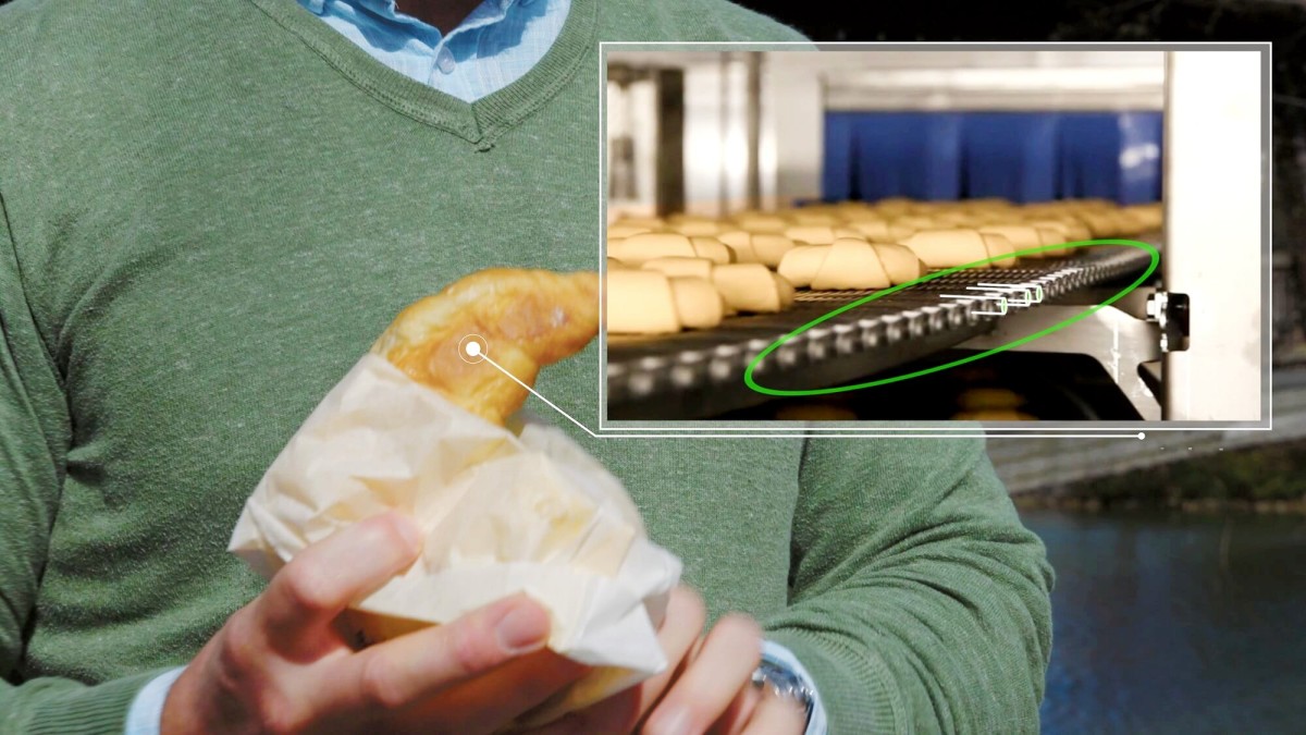 Einsatz von H1-Schmierstoffen für Förderbänder der Lebensmittelproduktion.